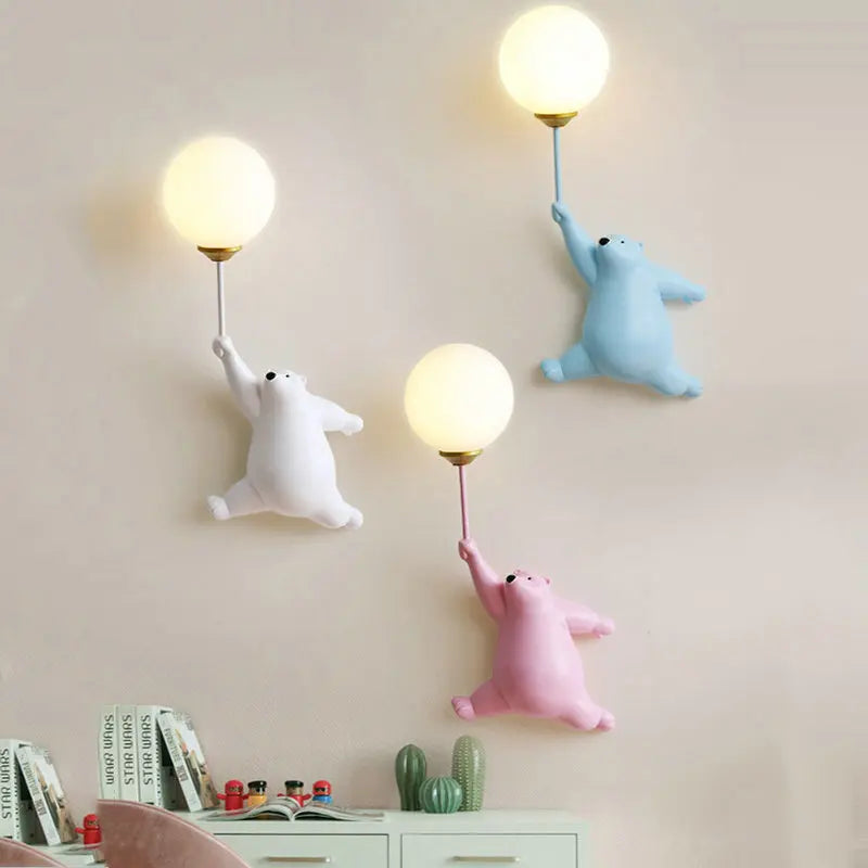 BearClock - Grappige LED beer wandlamp voor de kinderkamer
