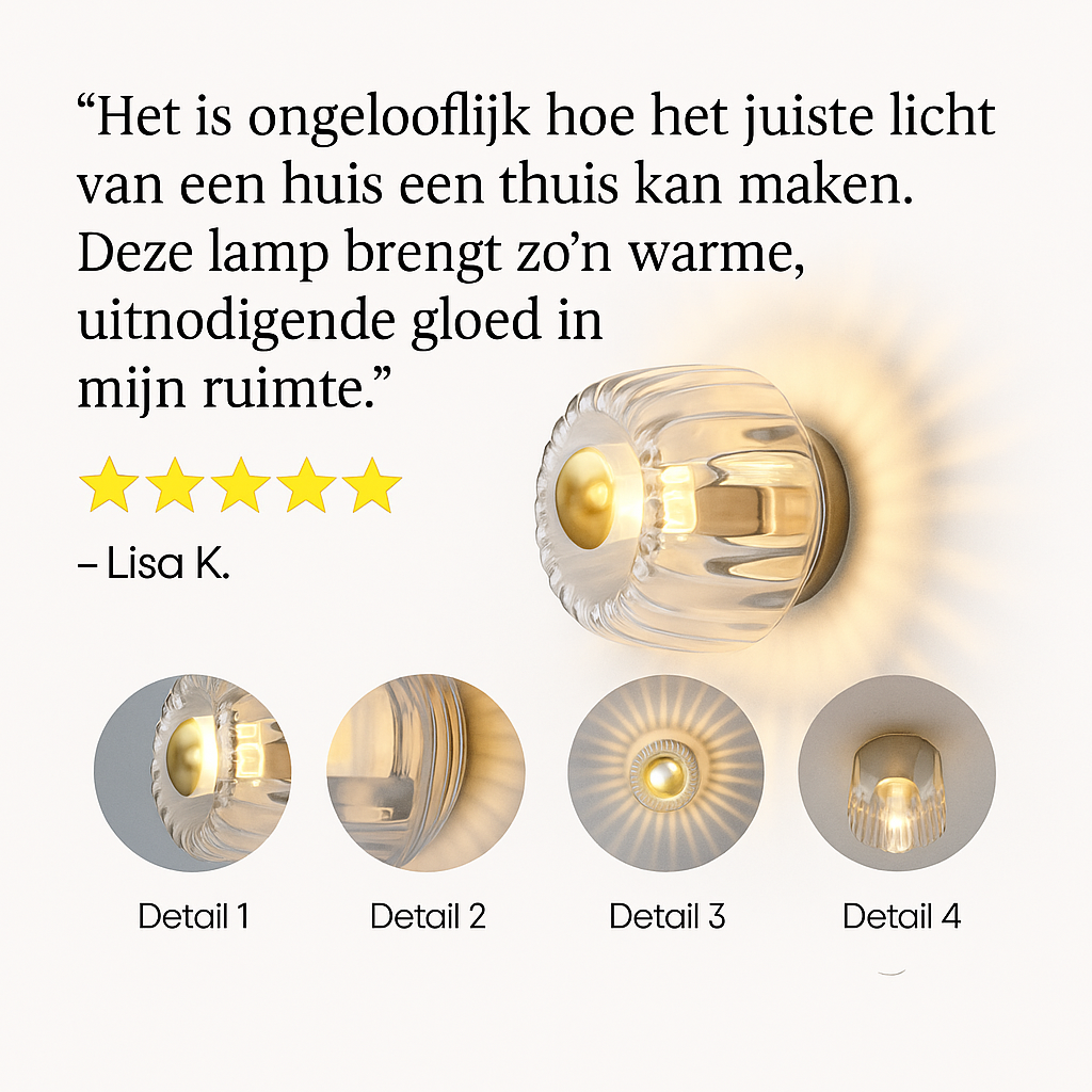 Scandi | Elegante Glazen Wandlamp