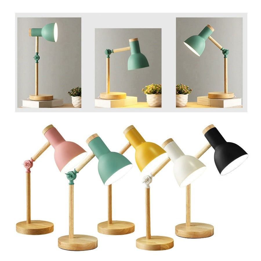 NordicGlow | Scandinavische Houten Bureau Lamp