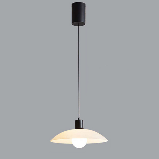 Minimalistische Witte Schijf Glazen Hanglamp