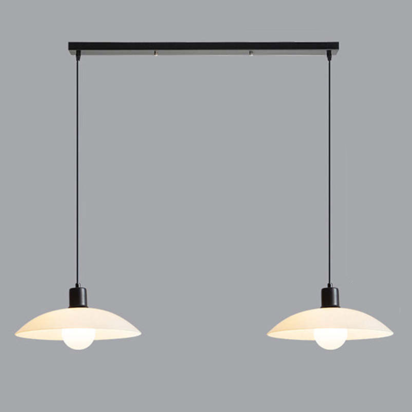 Minimalistische Witte Schijf Glazen Hanglamp