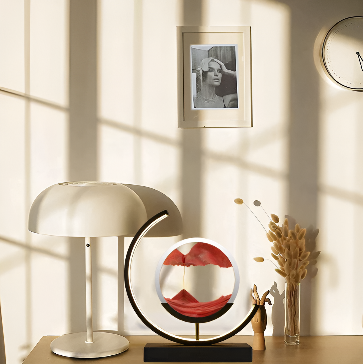 Lichtzandloper 3D - Rustgevende zandlamp met LED-verlichting