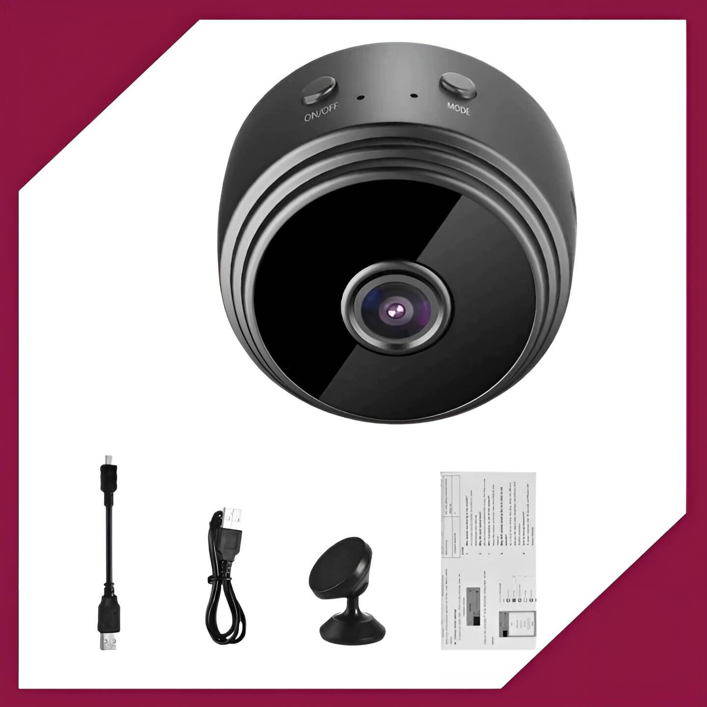 SecureCam | Compacte draadloze HD bewakingscamera