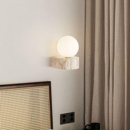 LunaStone | Marmer globe wandlamp