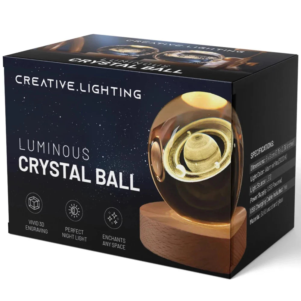 Lichtgevende kristallen bol