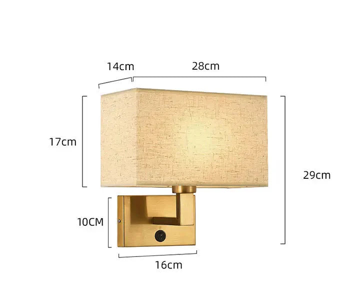 Moderne Wandlamp met Stoffen Kap
