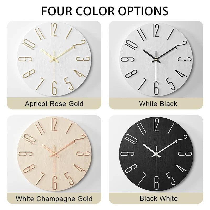 Houten wandklok - Scandinavische stijl