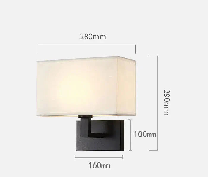 Moderne Wandlamp met Stoffen Kap