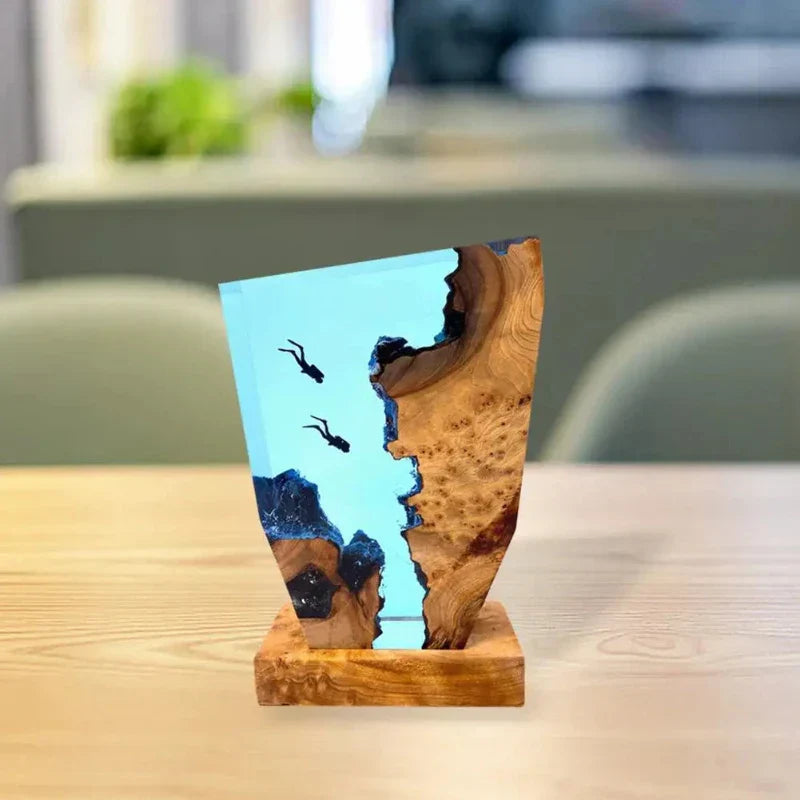 Oceanische elegantie | 3D duiker tafellamp