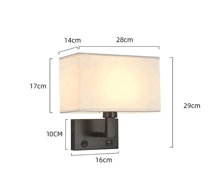 Moderne Wandlamp met Stoffen Kap
