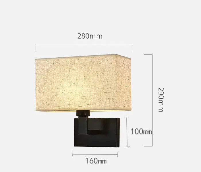 Moderne Wandlamp met Stoffen Kap