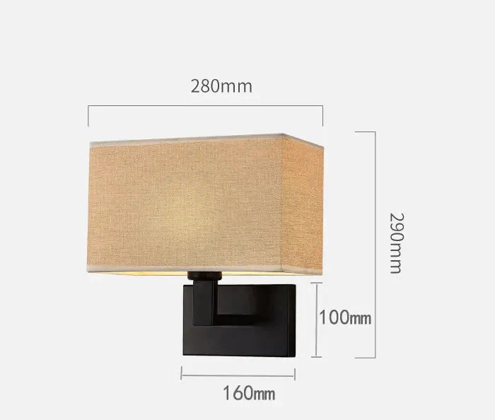 Moderne Wandlamp met Stoffen Kap