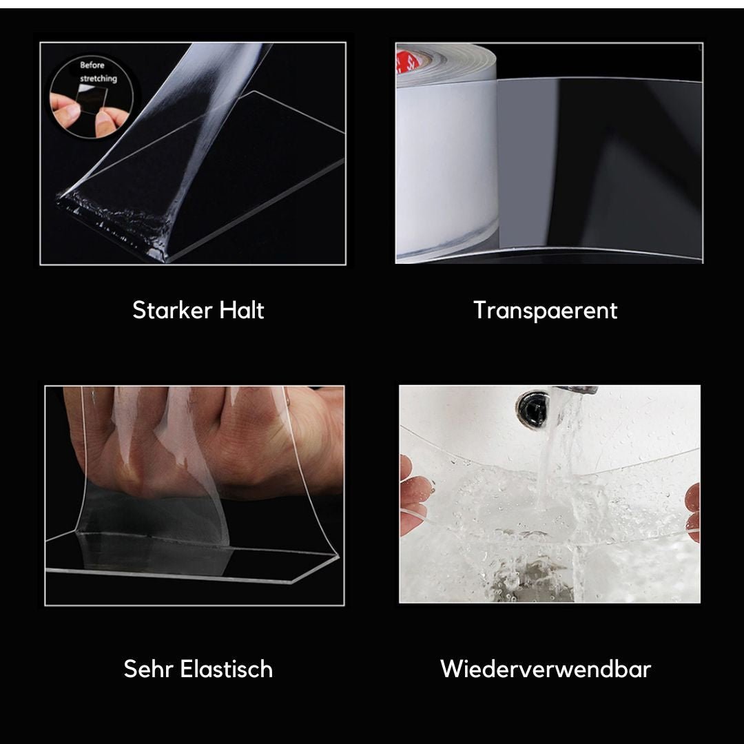 NanoStick | Transparant dubbelzijdig plakband