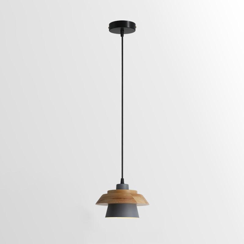 Stenen houten hanglamp