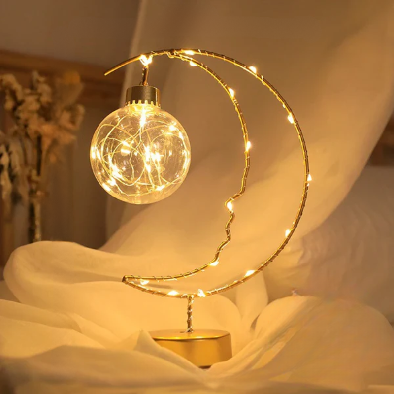 Elegante LED Nachtlamp | Dimbare Bedlamp met Warm Licht & USB/Batterij Voeding – Luxe Slaapkamer Verlichting