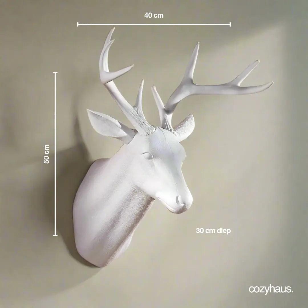 Groot Hertenhoofd Muurdecoratie – Handgemaakte Modern ontwerp