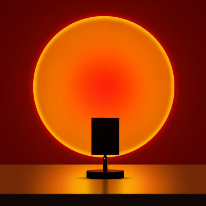 GlowBright - Retro tafellamp met zonsondergang