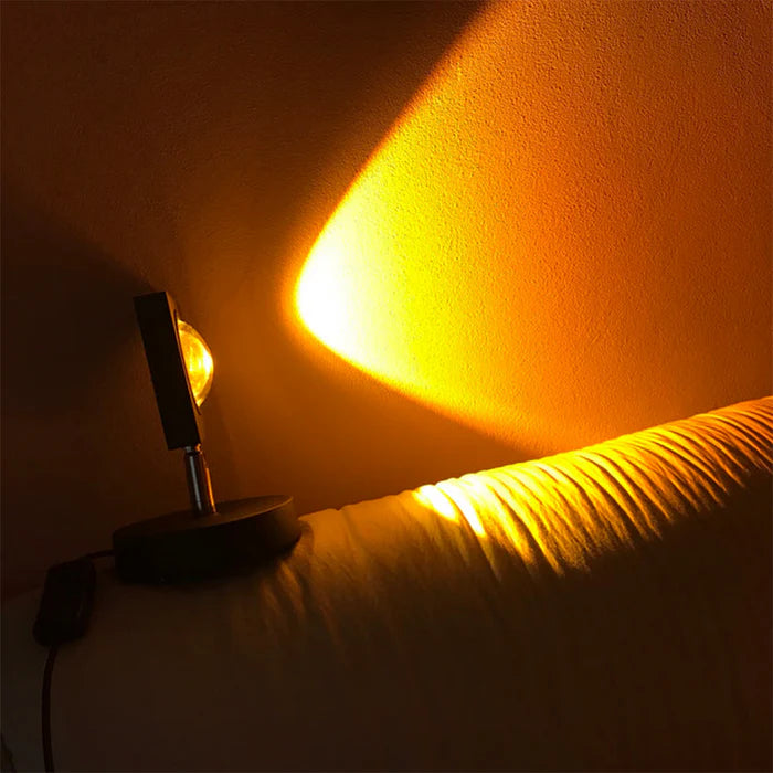 GlowBright - Retro tafellamp met zonsondergang