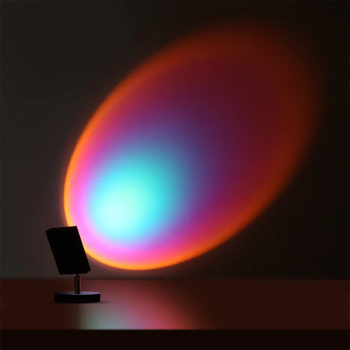 GlowBright - Retro tafellamp met zonsondergang