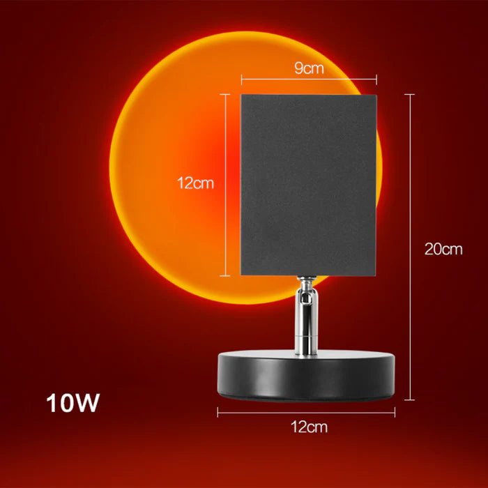 GlowBright - Retro tafellamp met zonsondergang