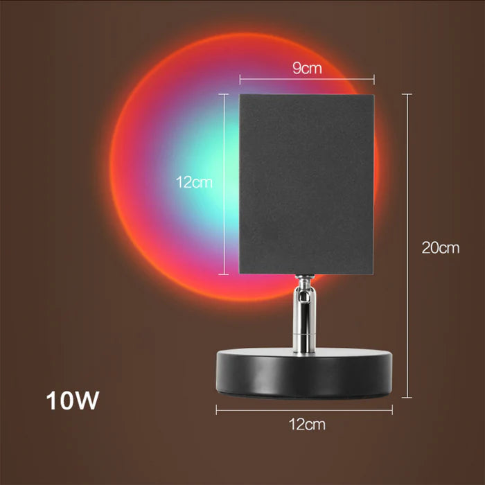 GlowBright - Retro tafellamp met zonsondergang