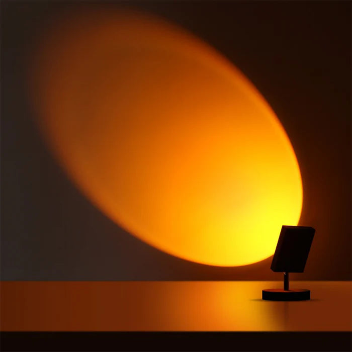 GlowBright - Retro tafellamp met zonsondergang