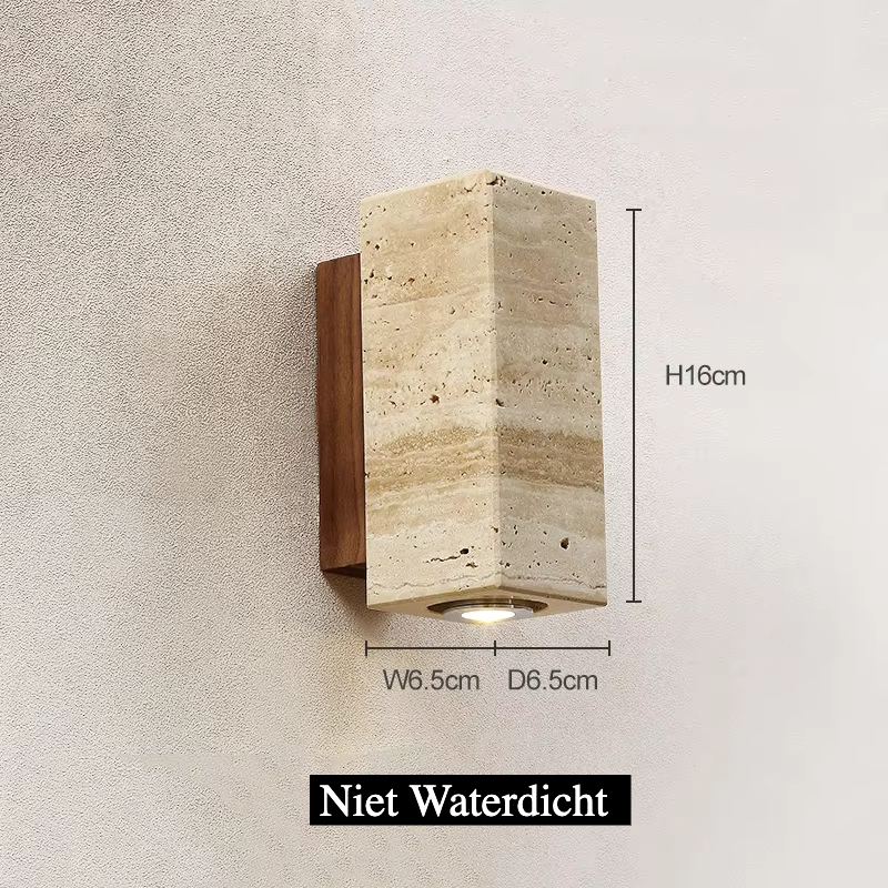 Modern Luxe Wandlamp in Natuursteen