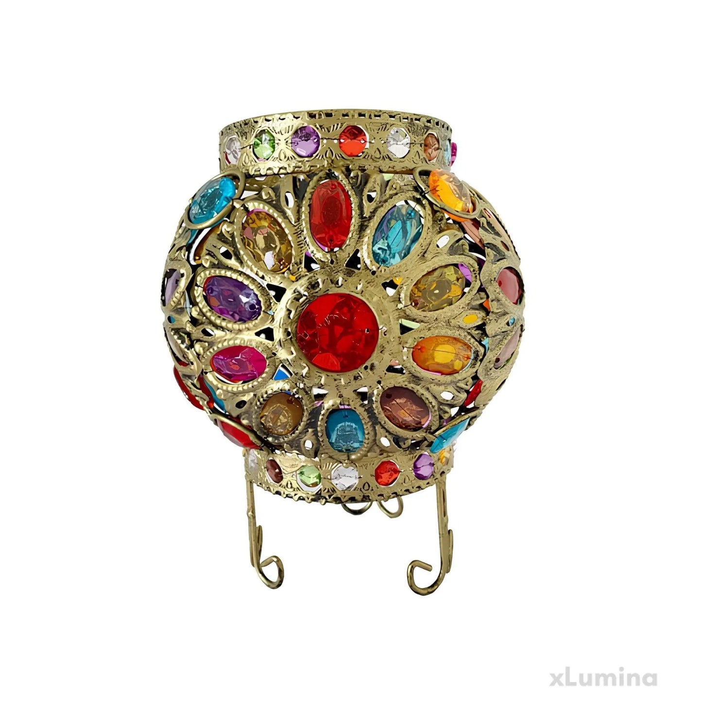 BeadLight - Bedlampje met acrylkralen in brons