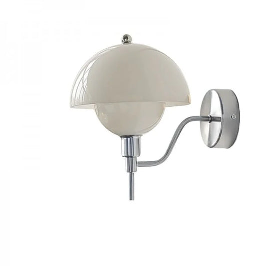 Paddestoel wandlamp crème