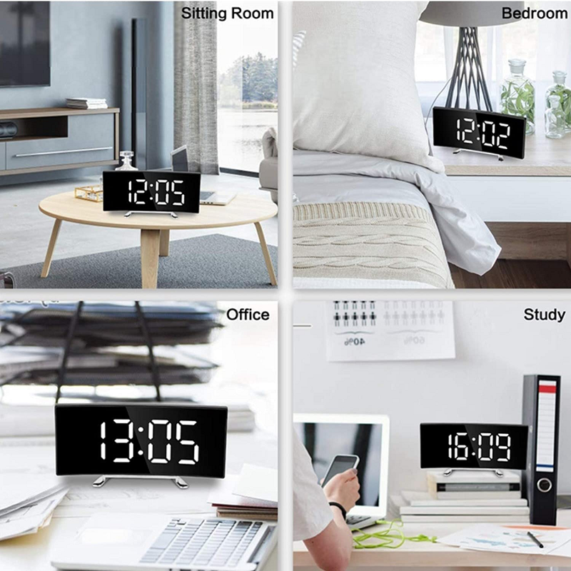 Curve-Clock | Gebogen LED digitale wekker