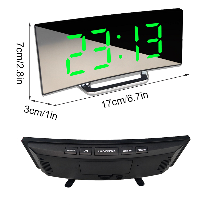 Curve-Clock | Gebogen LED digitale wekker