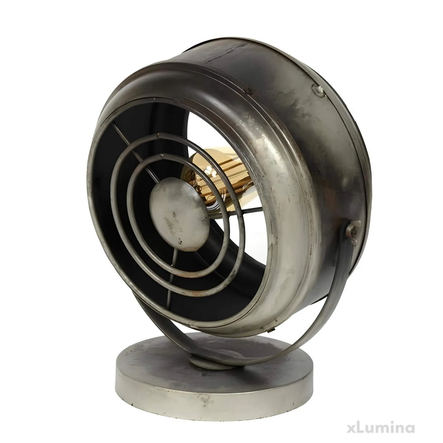 Dromlamp – Retro Industriële Tafellamp van Metaal | Sfeervolle Woondecoratie