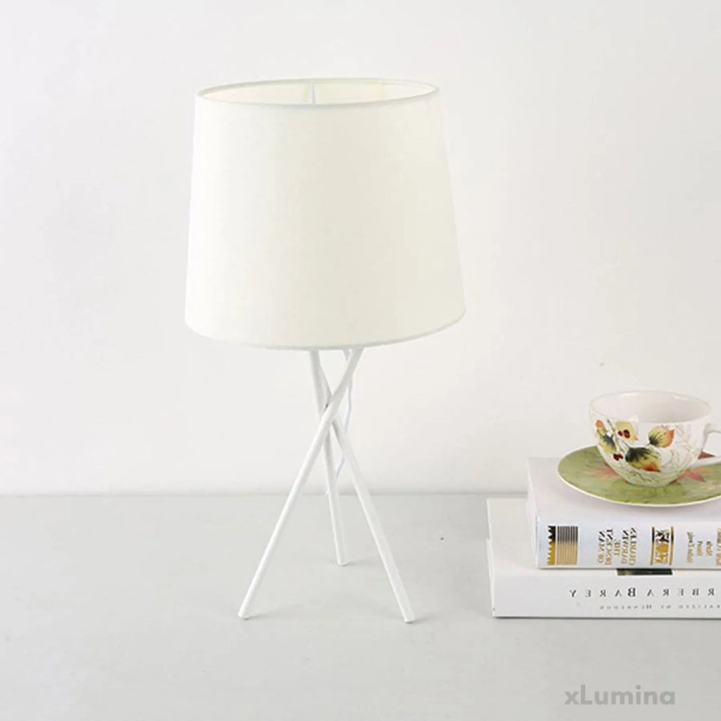 GlowWorks - Minimalistische tafellamp met nachtlampje van trommelstof