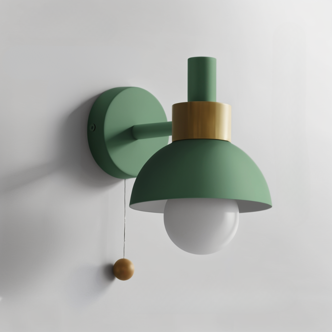 Pastelpop wandlamp - Scandinavisch design met trekschakelaar