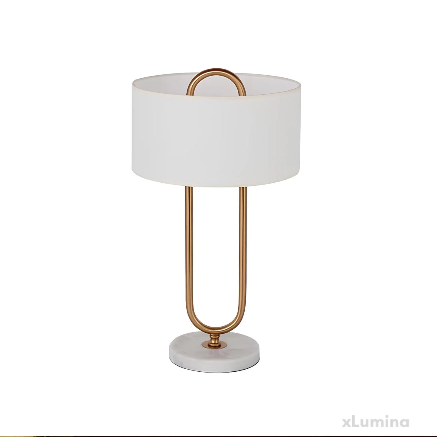 LichtAnna - Witte trommel tafellamp met ovale staander