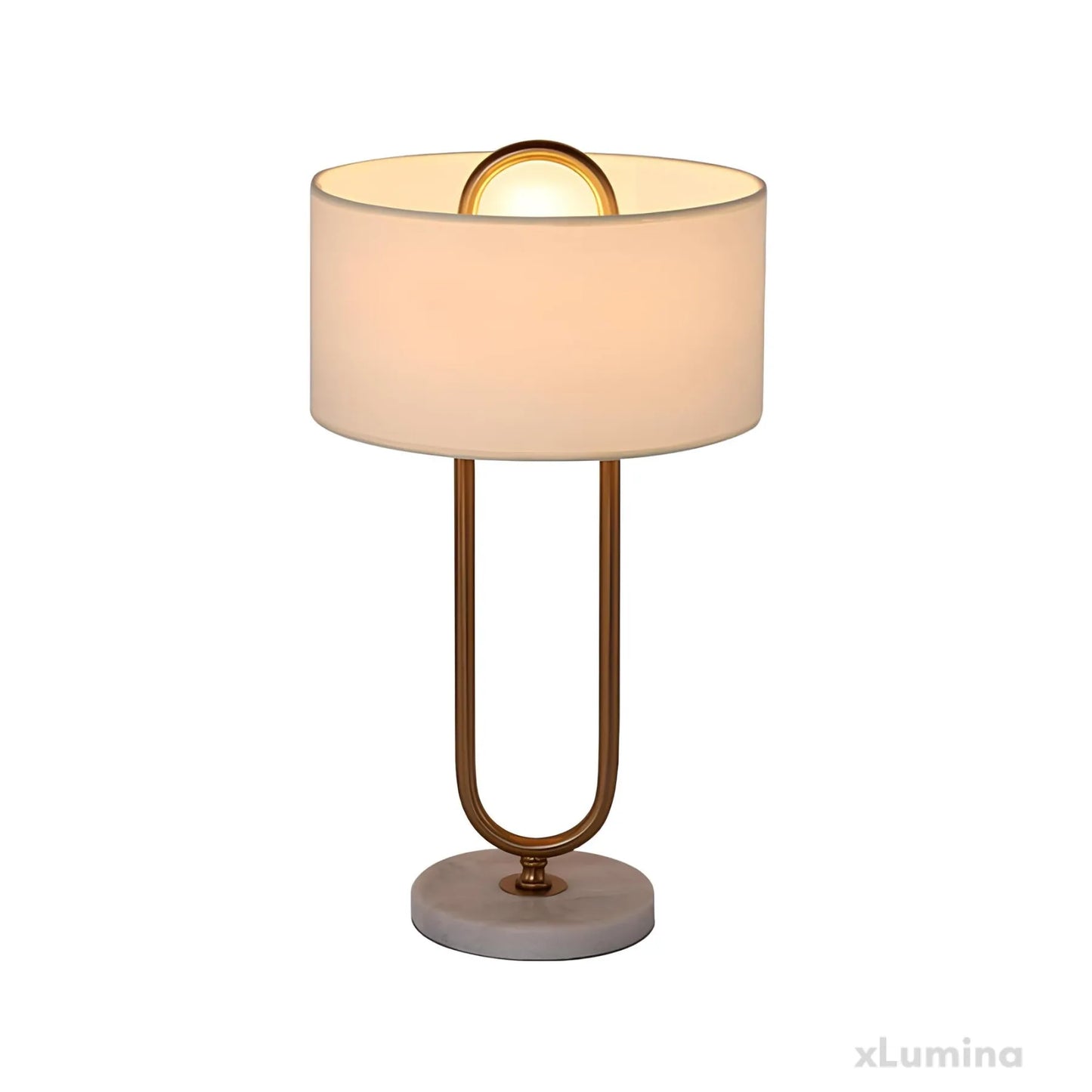 LichtAnna - Witte trommel tafellamp met ovale staander