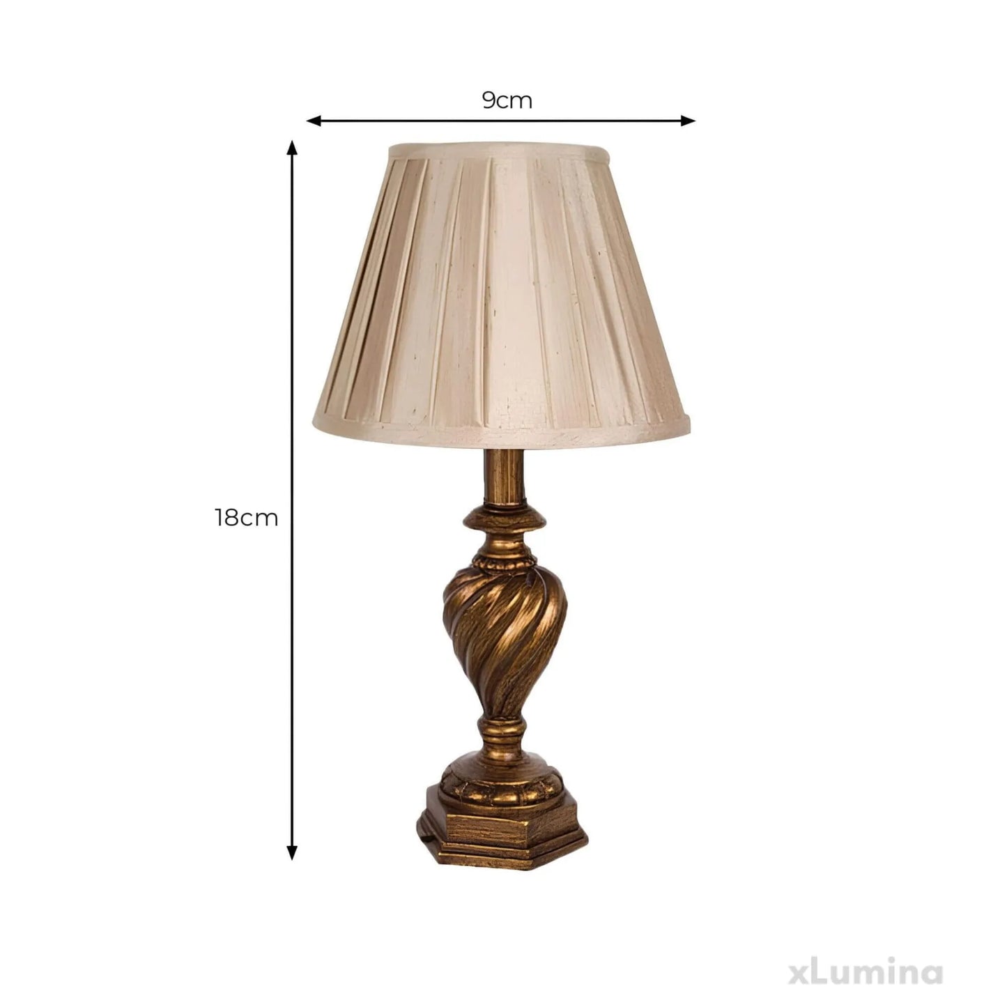 Luminadesign - Geplooid bedlampje met hars basis