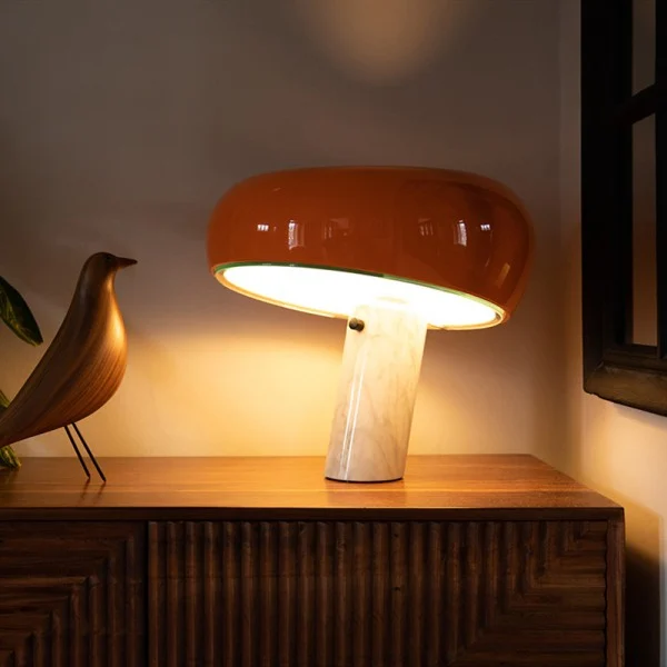 SnoopyLamp | Elegante tafellamp van metaal, glas en marmer