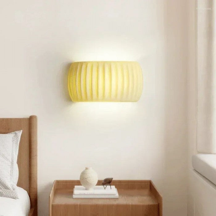 MacaronGlow | Elegante geribbelde wandlamp