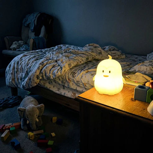 Penguin Silicone Pat-Induction LED Night Light