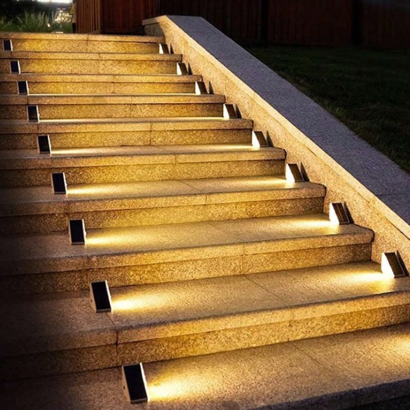 GuKKK Zonnelamp voor buiten, 8 stuks traplampen op zonne-energie met sensor, 3000 K trapverlichting voor paden, verlichting voor buiten, zonne-energie, IP67 waterdicht, ledlampen, trap, tuin GuKKK Zonnelamp voor buiten, 8 stuks traplampen op zonne-energie met sensor, 3000 K trapverlichting voor paden, verlichting voor buiten, zonne-energie, IP67 waterdicht, ledlampen, trap, tuin