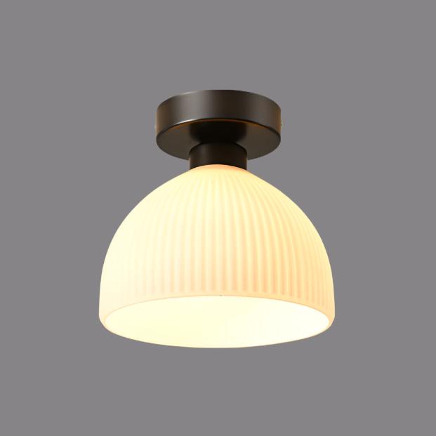 Moderne plafondlamp van melkwit glas