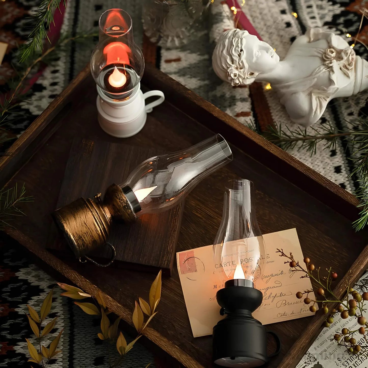 RetroFlame - Elektronische vintage petroleumlamp