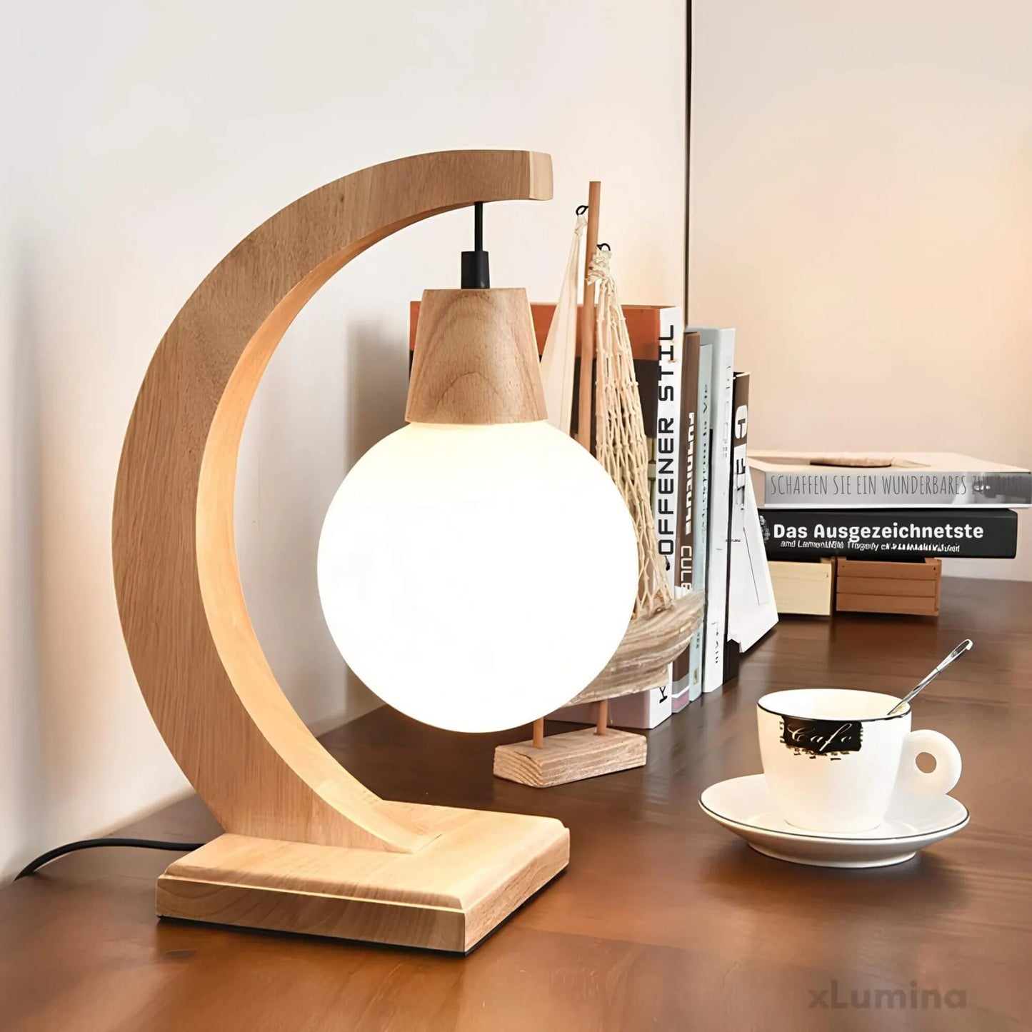 ScandiLight - Boog tafellamp in Scandinavische stijl