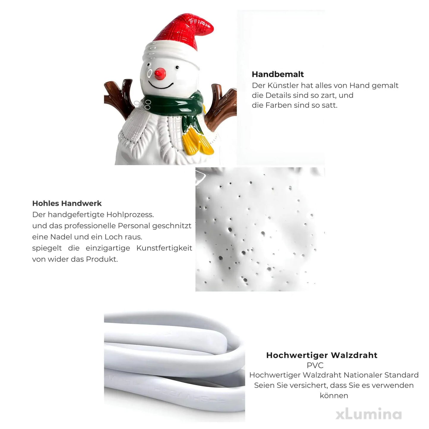 Sneeuwpop kerstdecoratie - Binnenverlichting
