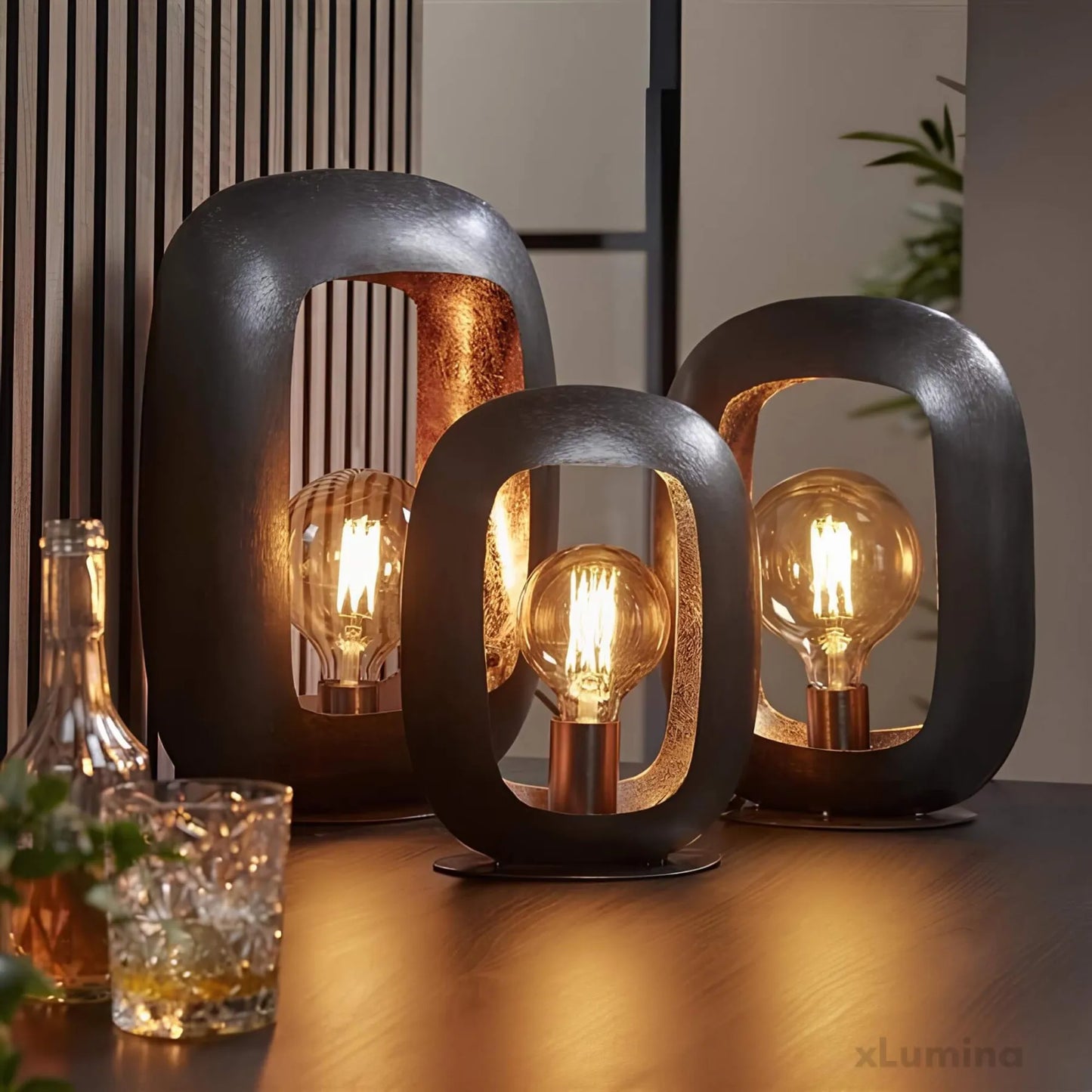 Selma tafellamp - Elegante zwart nikkel verlichting