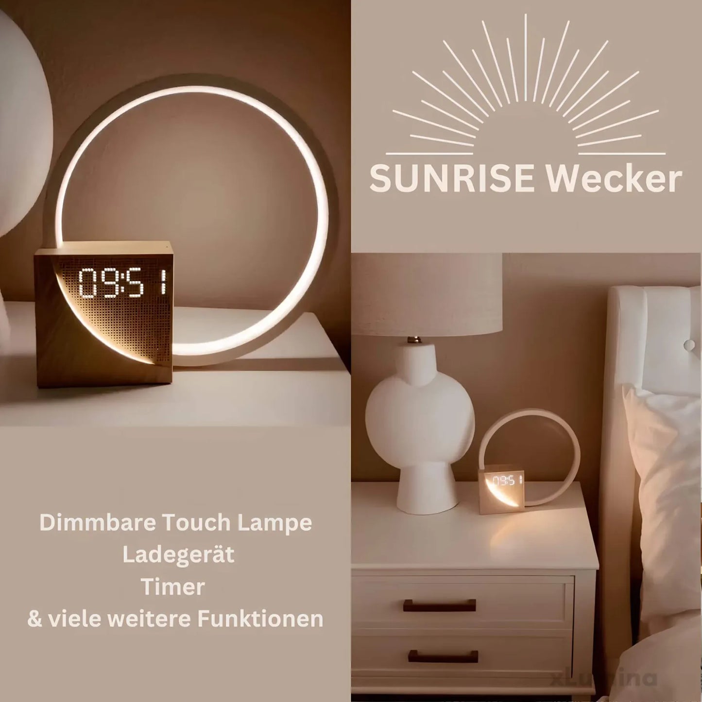 SUNRISE Wekker - Dimbare wekkerlamp