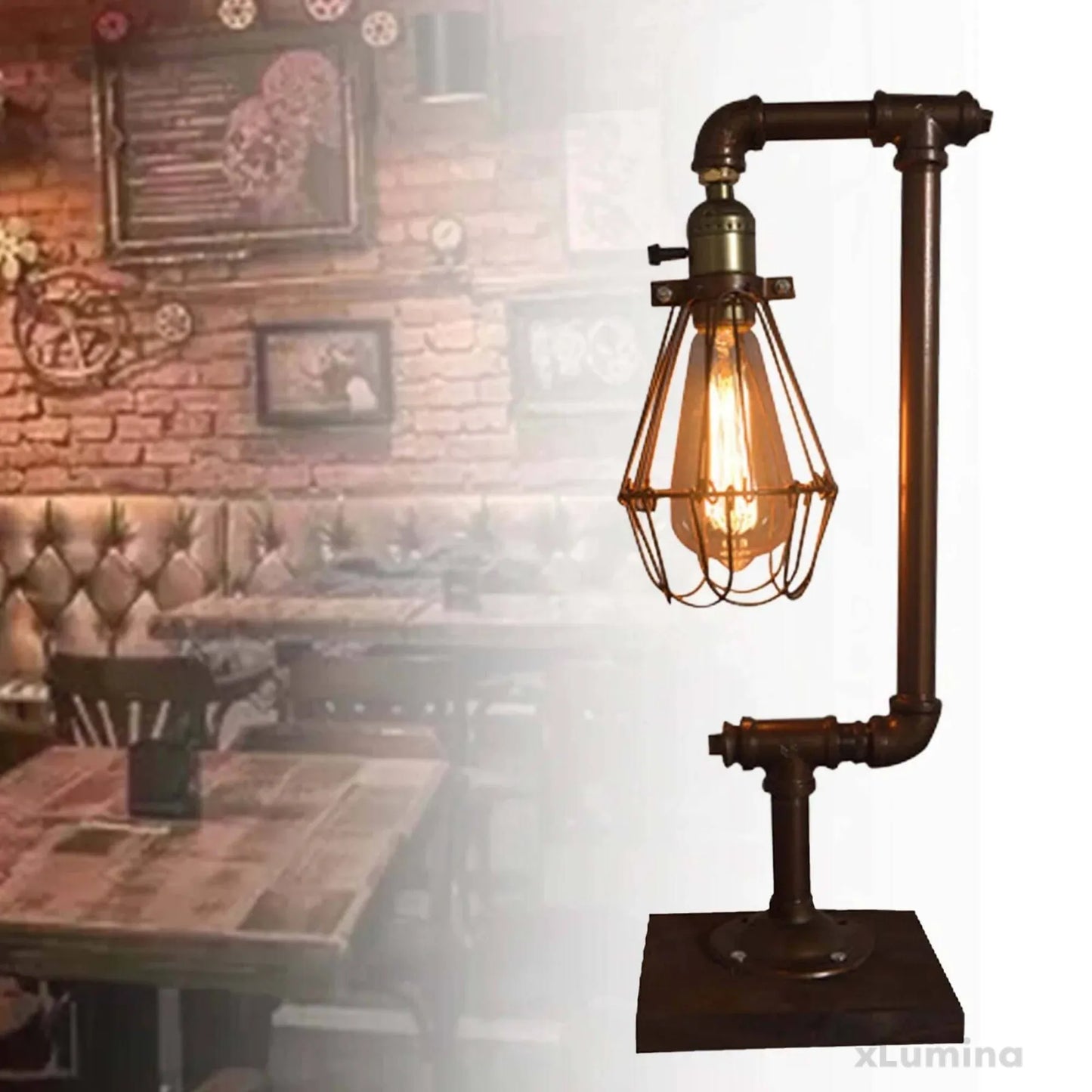 VintageEssence - Vintage metalen tafellamp