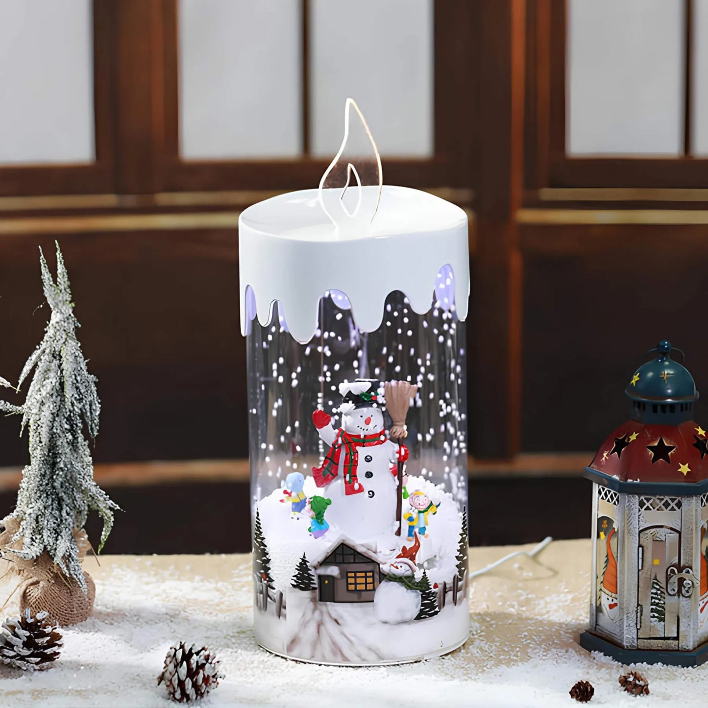 Kerstboom lamp - Sneeuwpop tafellamp