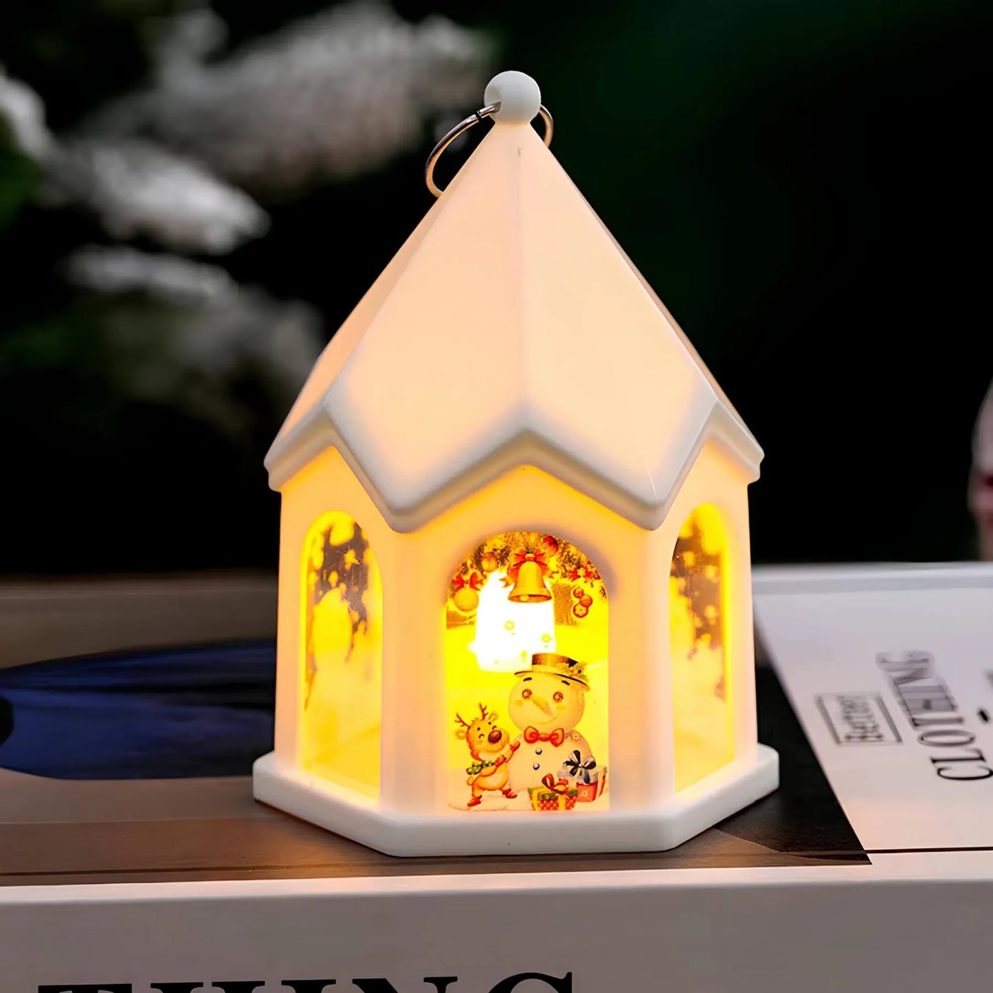 Kerstlantaarn - LED lamp Kerstman
